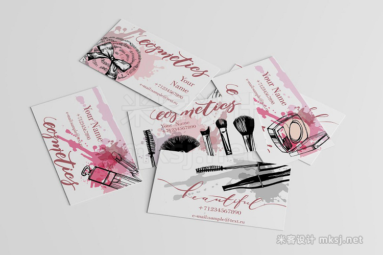 png素材 Templates  Makeup business card