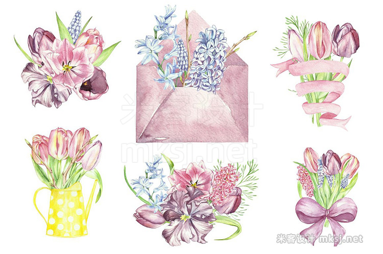 png素材 watercolor clipart spring mood