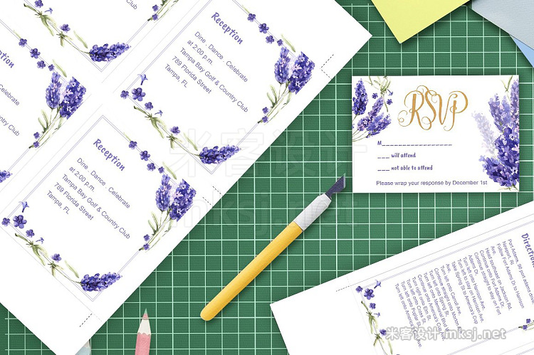 png素材 Wedding invitation lavender DiY