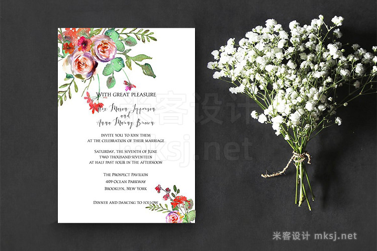 玫瑰花卉水彩png免扣素材 Spring Watercolor Florals Clipart