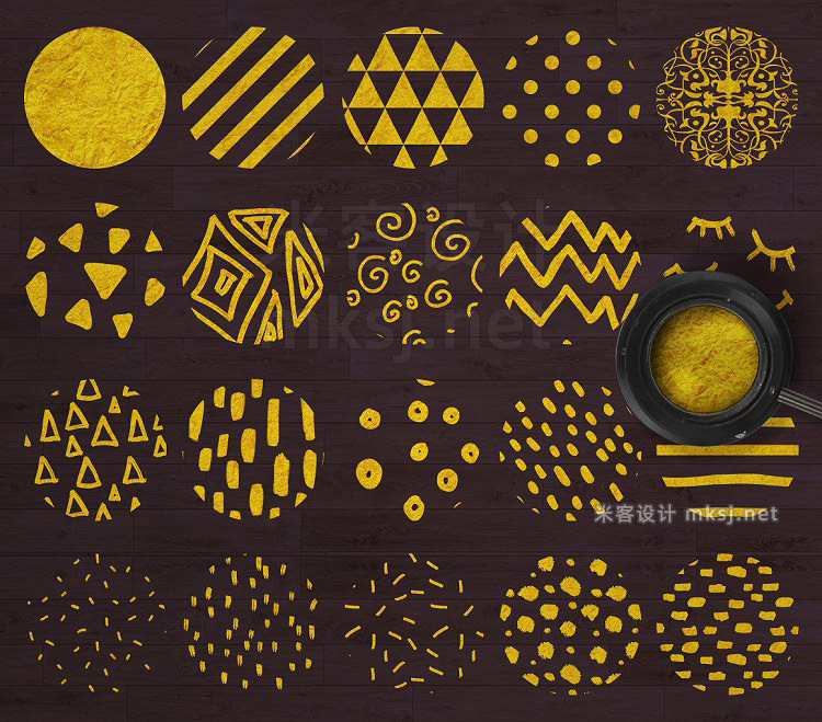png素材 Golden Elements  20 Patterns