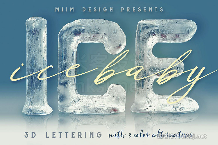 png素材 Ice Ice Baby - 3D Lettering