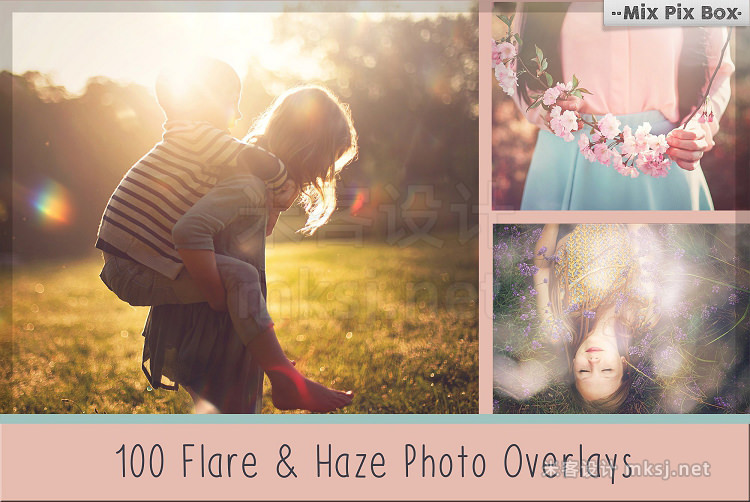 png素材 100 Sun Flare Haze Overlays