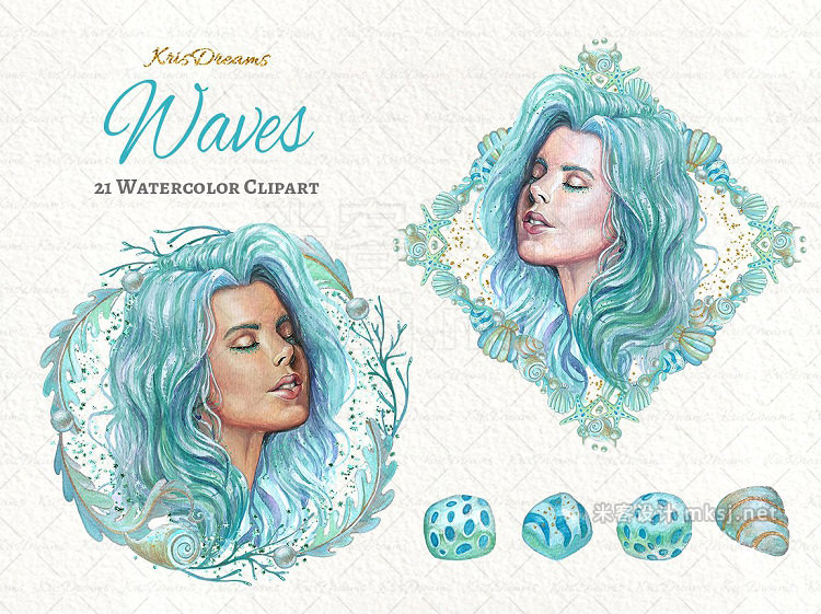 png素材 Waves Clipart Set