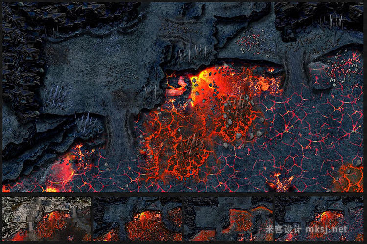 png素材 LAVA GAME BACKGROUND TILES AND DECAL