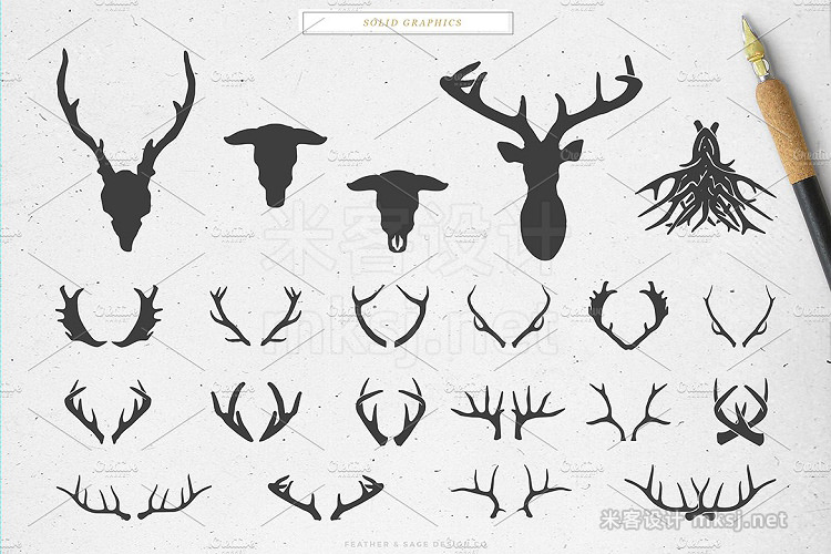 png素材 Antlers a Bull Illustrations