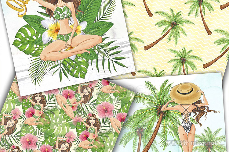 png素材 Summer Time Hand-painted Clipart