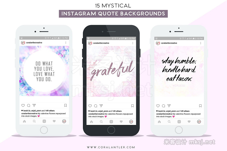 png素材 Instagram Quote Backgrounds Vol 1