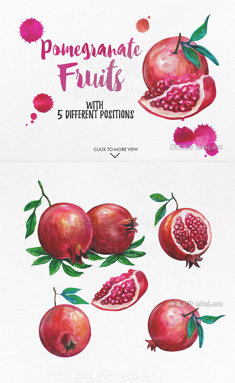 png素材 Watercolor Fruits Vol 2