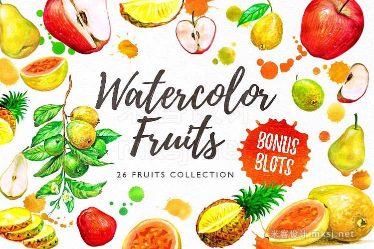 png素材 Watercolor Fruits