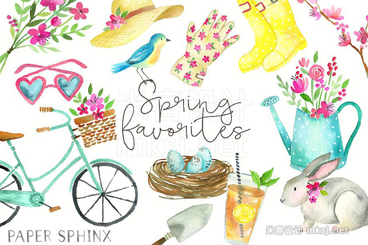 png素材 Watercolor Spring Clipart