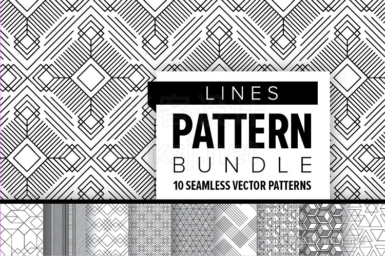 png素材 LINES Pattern Bundle