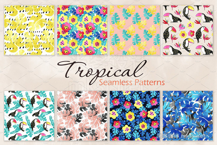 png素材 Tropical graphic and pattern pack