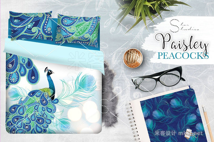 png素材 Paisley Peacocks Pack