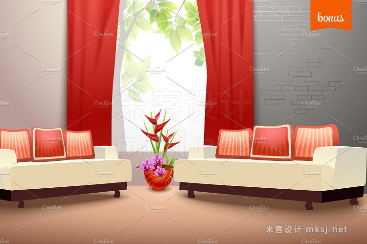 png素材 Furniture and Interior Set