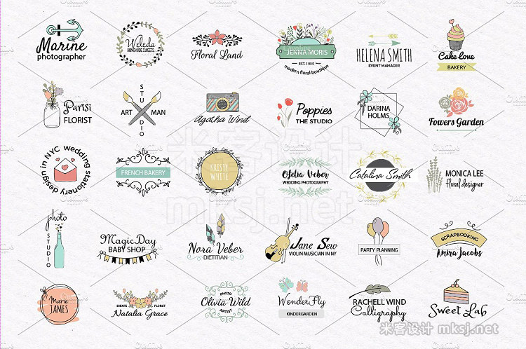 png素材 Cute Vector Logos Collection