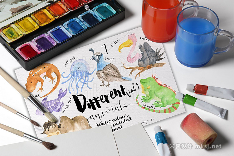 png素材 Watercolor Animals clipart