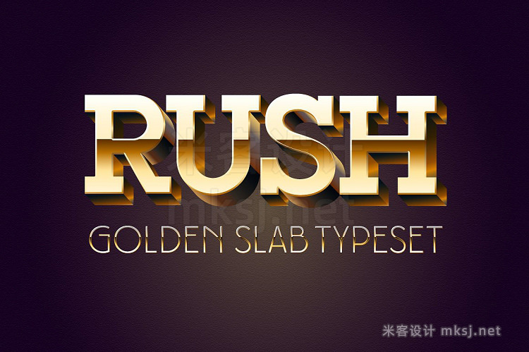 png素材 Vector typefaces Golden 3D alphabet