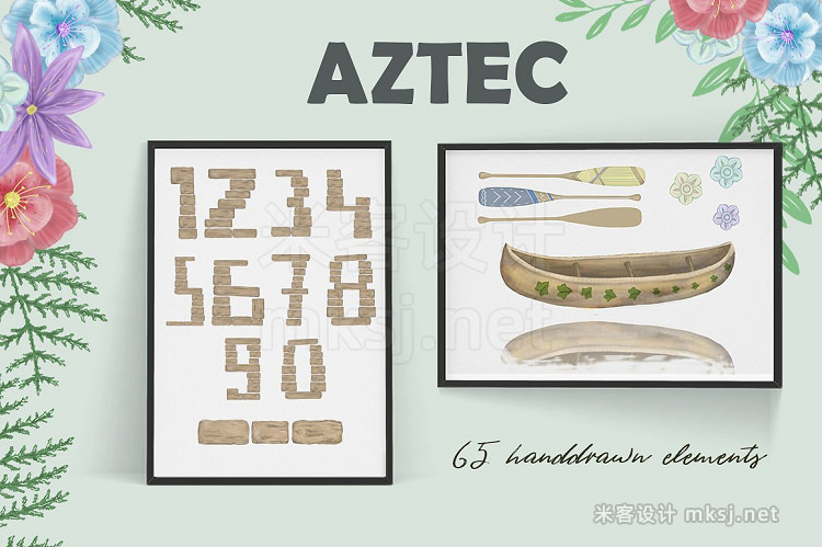 png素材 Aztecs Graphics Tribal Set