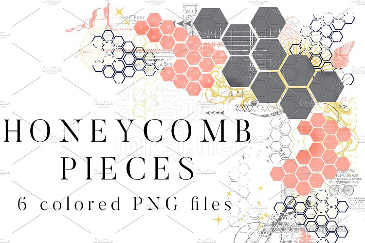 png素材 Honeycomb Pieces