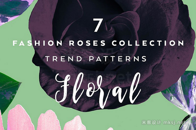 png素材 7 Seamless floral pattern with roses