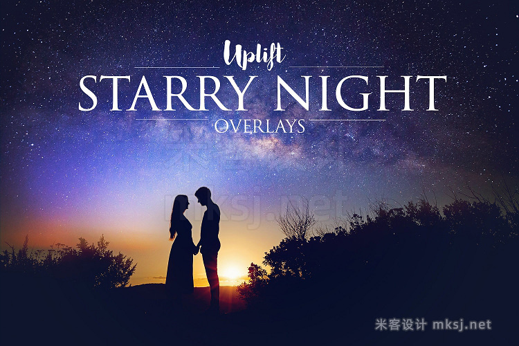 png素材 50 Starry Night Overlays