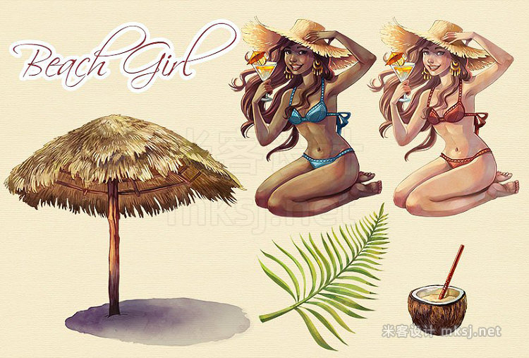 png素材 Beach Girl Summer Clip Arts