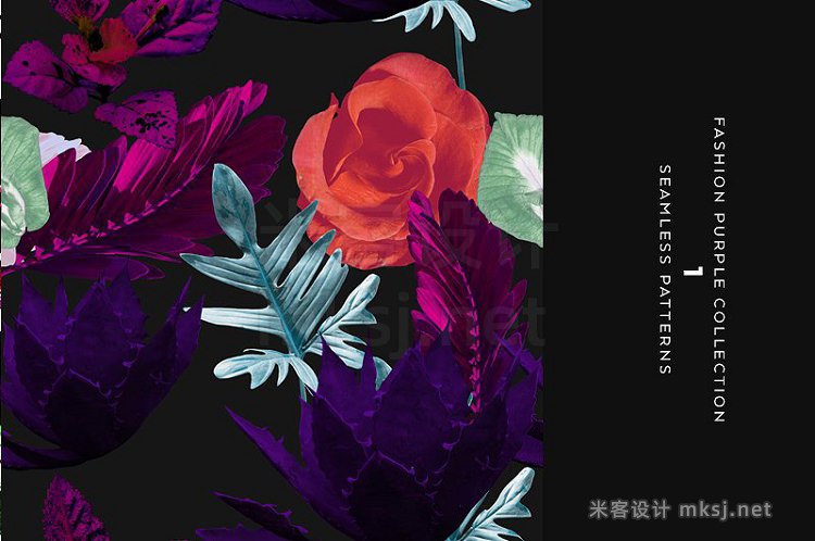 png素材 8 Seamless Floral Patterns