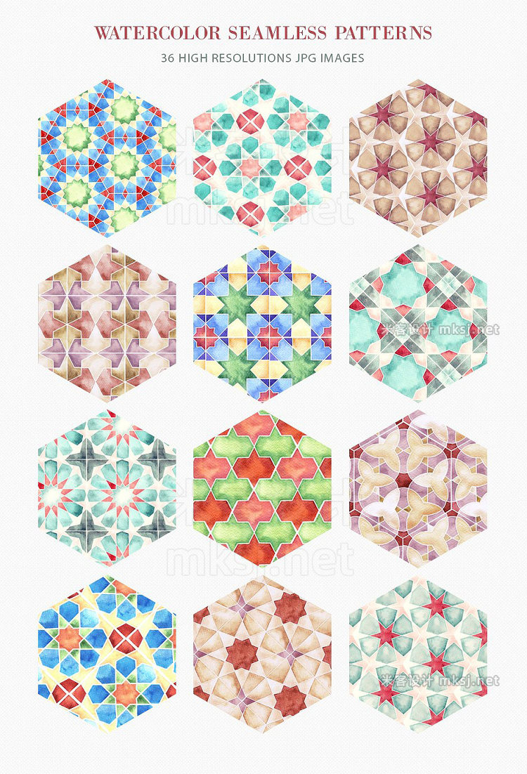 png素材 Islamic Geometric Seamless Patterns