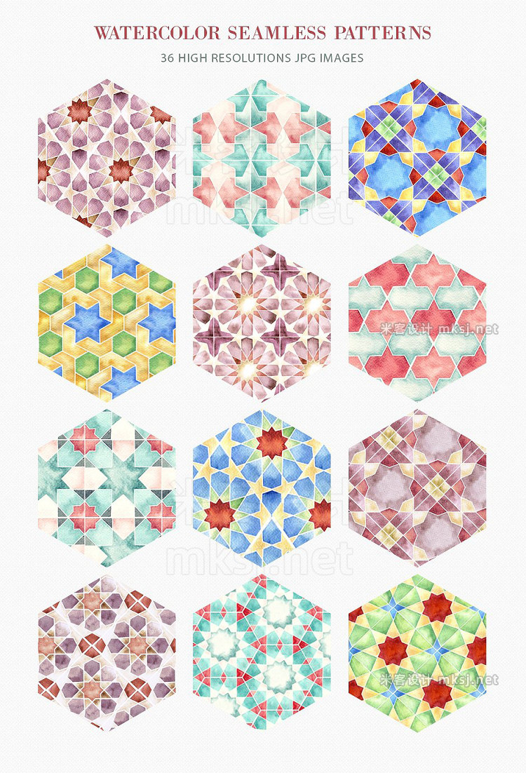 png素材 Islamic Geometric Seamless Patterns