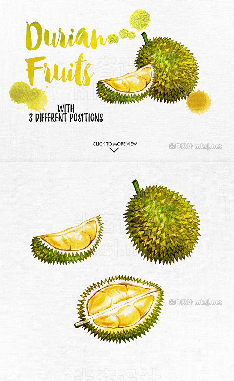 png素材 watercolor fruits vol 6