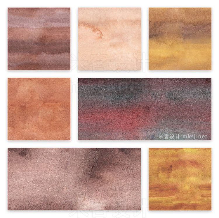 png素材 Watercolor Seamless Textures Brown
