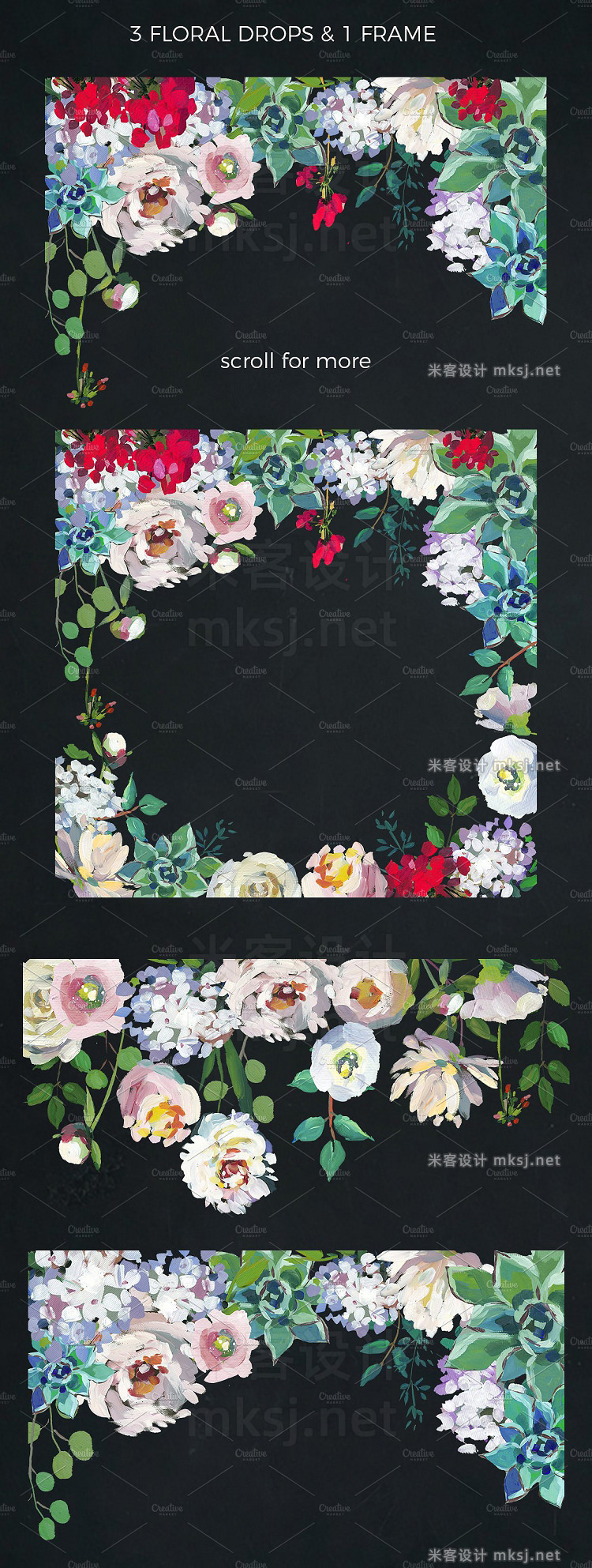 png素材 Grace Wedding Floral Design Set
