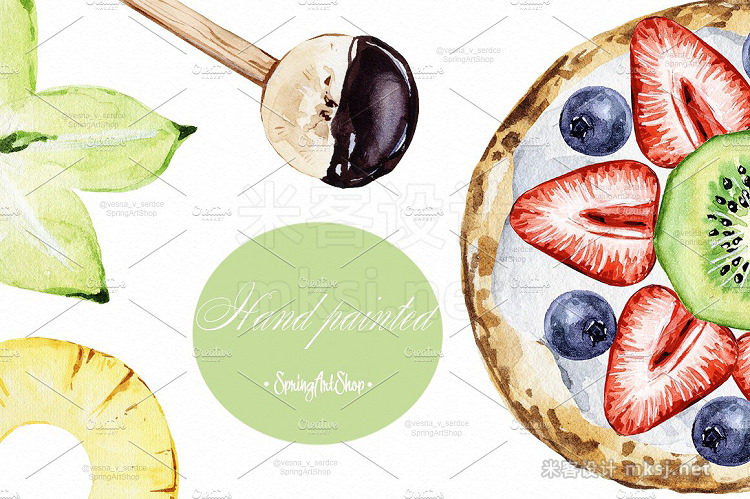 png素材 Summer party Exotic tropical fruit