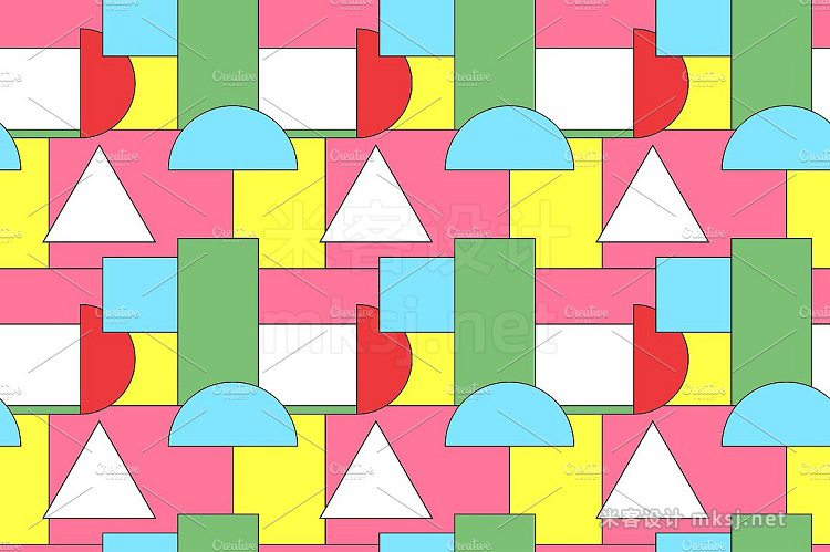 png素材 Colorful seamless memphis patterns
