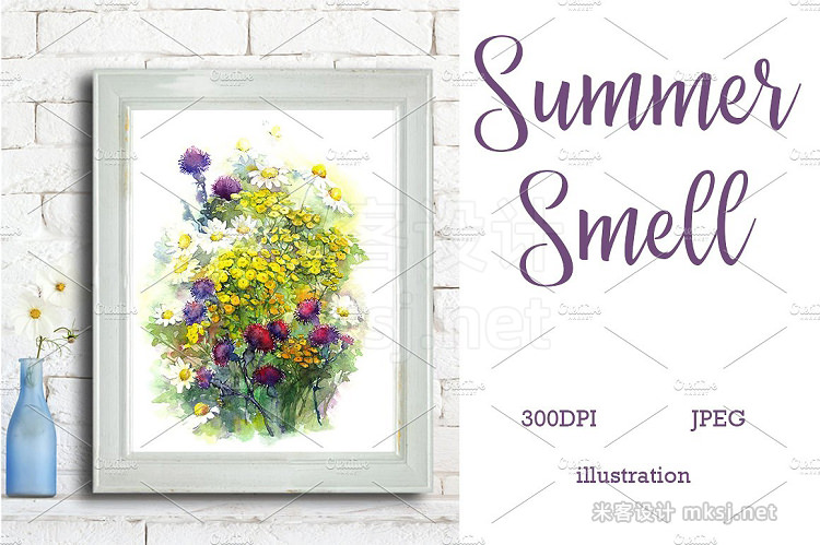 png素材 SALE Watercolor summer smell