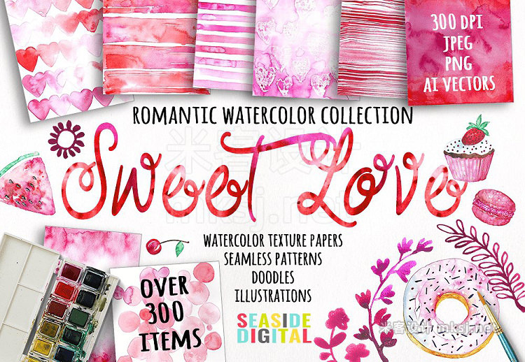 png素材 Watercolor Giftbox - February Deal