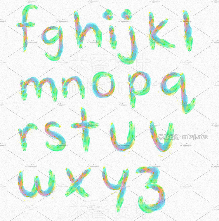 png素材 Watercolor Alphabet