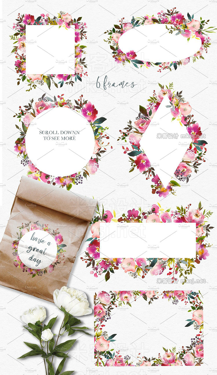 png素材 Fresh Scent Pretty Floral Clipart