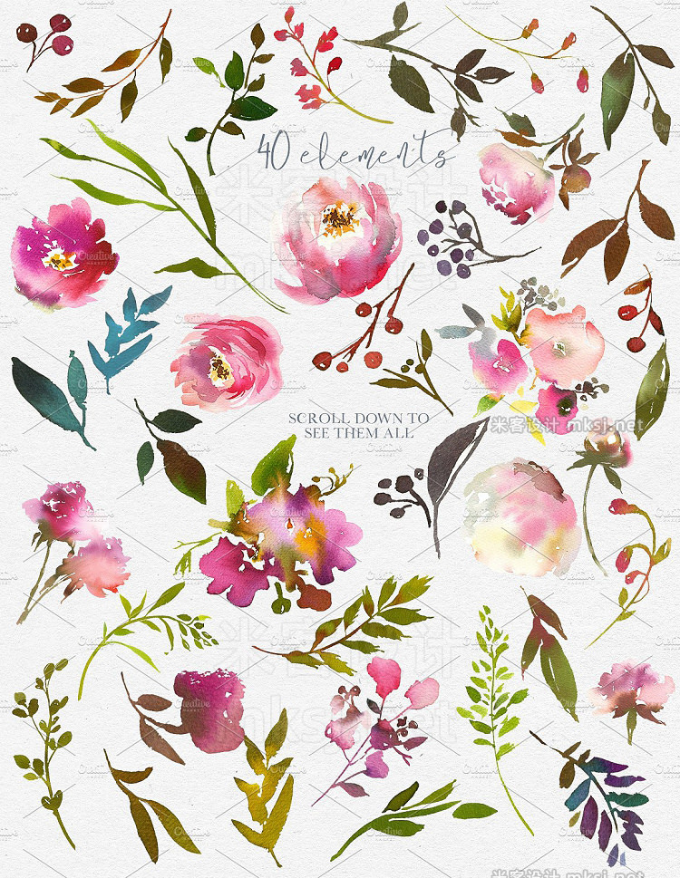 png素材 Fresh Scent Pretty Floral Clipart