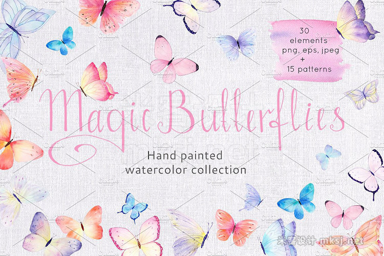 png素材 Butterfly Watercolor collection
