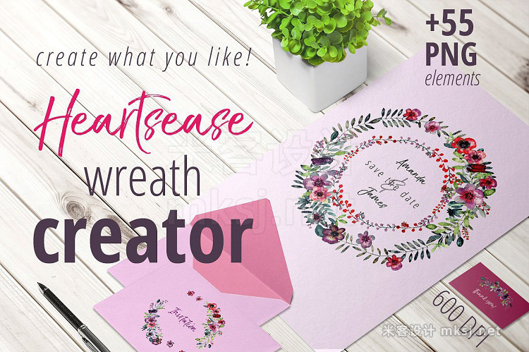 png素材 Heartsease Wreath Creator