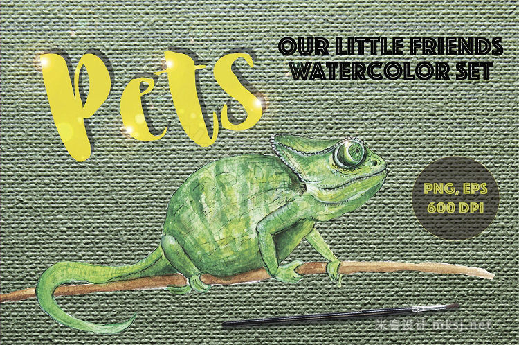 png素材 PETS Watercolor set