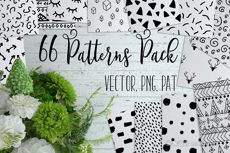 png素材 66 Cute Patterns Pack