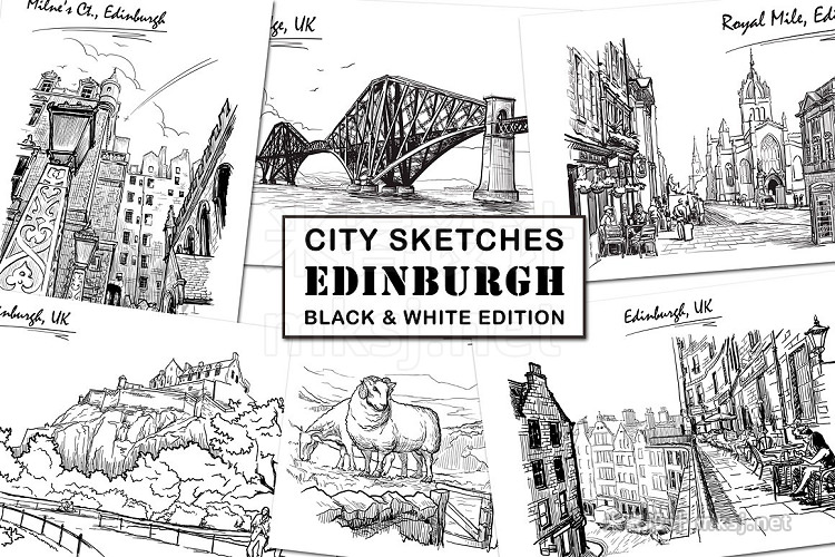 png素材 Sketching Edinburgh - Ink Edition