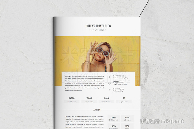 png素材 3 Page Media Kit Template for Word