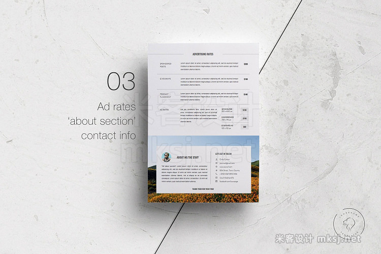png素材 3 Page Media Kit Template for Word