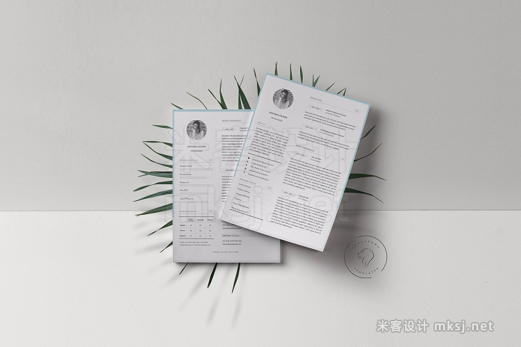 png素材 Resume Template for MS Word 5 Pages