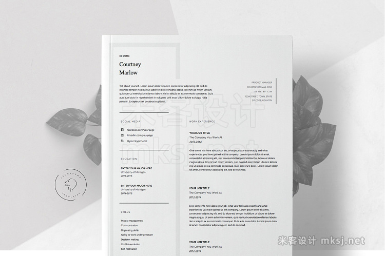 png素材 Resume Template for Word - 5 Pages