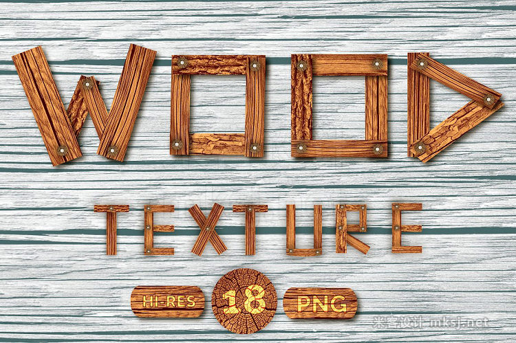 png素材 Old Wood Texture Pack 18 PNGs